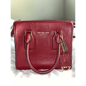 Michael Kors Red Leather Pocket Tote Handbag / Crossbody very lightly used